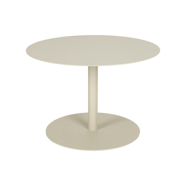 Krémový ocelový kulatý konferenční stolek ø 60 cm Snow – Zuiver