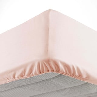 Růžové napínací prostěradlo z mikrovlákna 140x190 cm Oscar – douceur d'intérieur