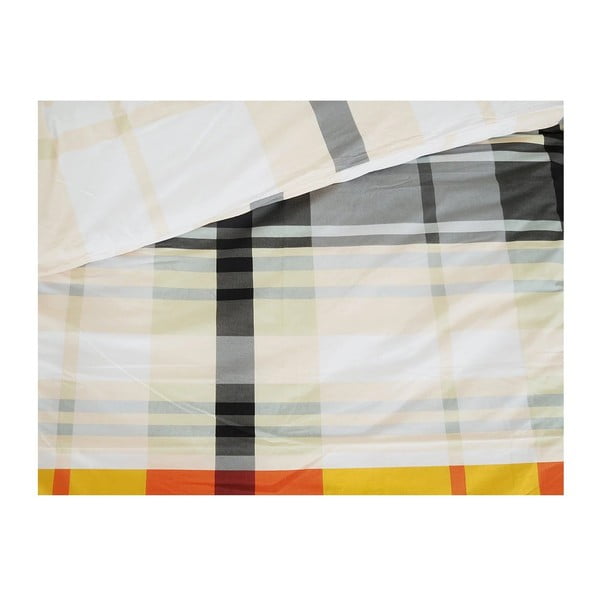 Oranžové krepové povlečení na jednolůžko 140x200 cm Orabge Kube – B.E.S.-image-1