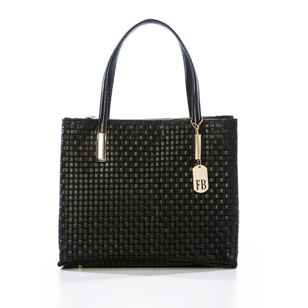Kožená kabelka Suede Braid Black