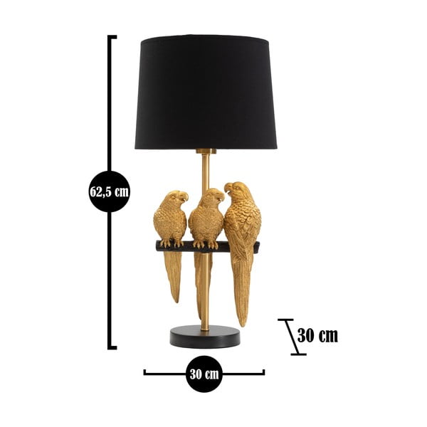 Černá stolní lampa Mauro Ferretti Parrots-image-2