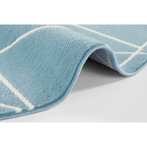 Modrý koberec Ragami Velvet, ø 140 cm-image-2