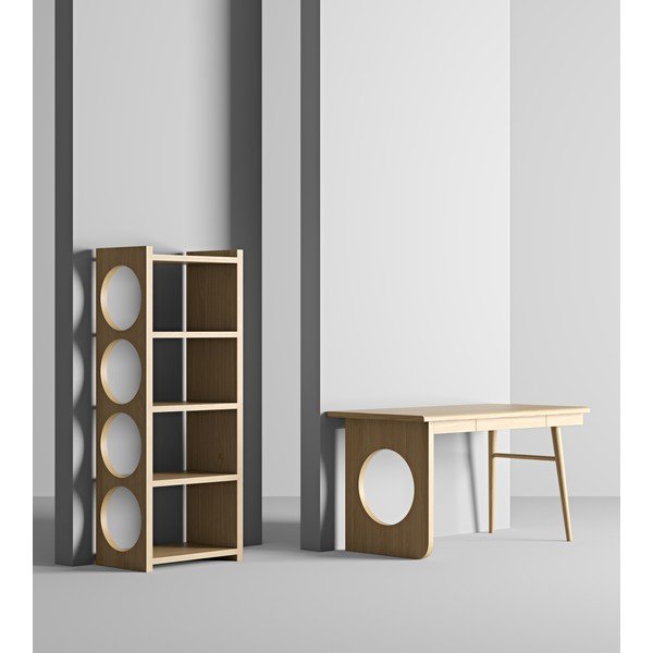 Knihovna v dekoru dubu 70x160 cm Bau - Woodman-image-3