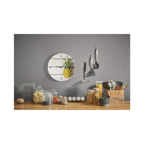 Nástěnné hodiny Styler Glassclock Pineapple, ⌀ 30 cm-image-1