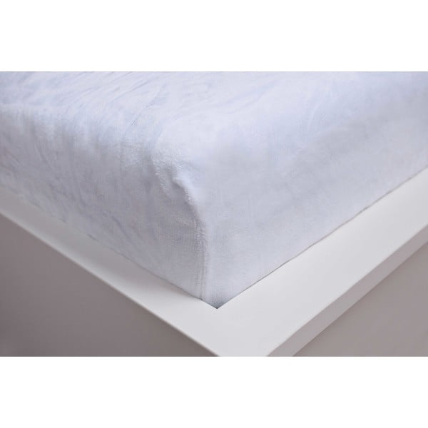 Bílé napínací prostěradlo z mikroflanelu 90x200 cm – Jerry Fabrics