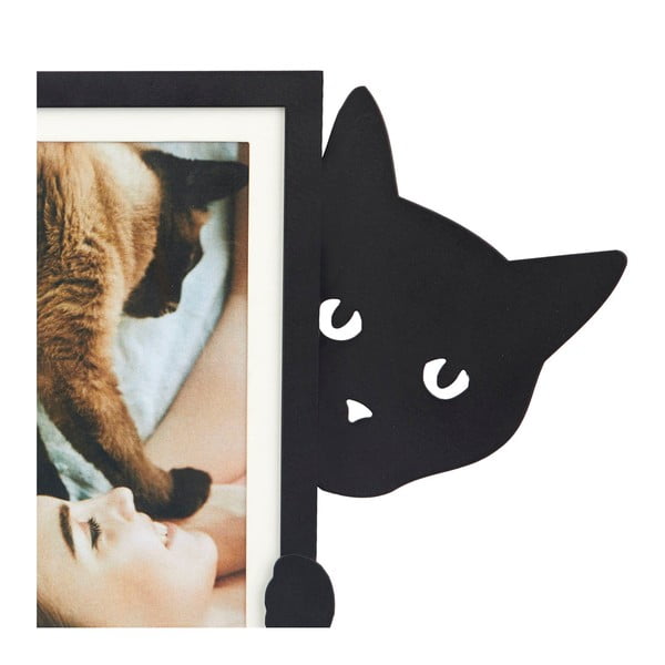 Černý kovový stojací rámeček 31x19,5 cm Hidden Cat – Balvi-image-2