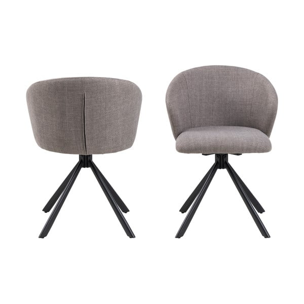 Šedá čalouněná jídelní křesla v sadě 2 ks Pippa – Actona-image-2