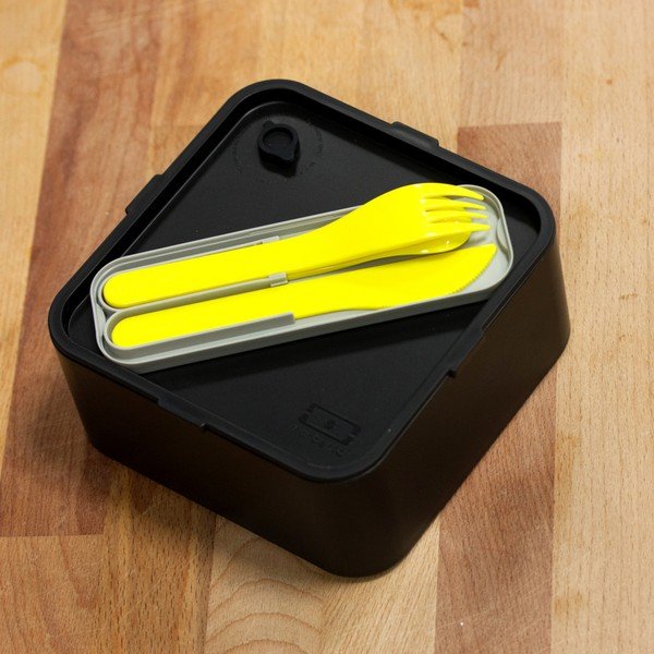 Žlutý plastový příbor Monbento-image-1