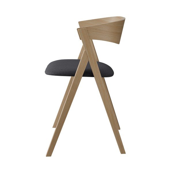 Jídelní židle z dubového dřeva v tmavě šedo-přírodní barvě City – Hammel Furniture-image-3