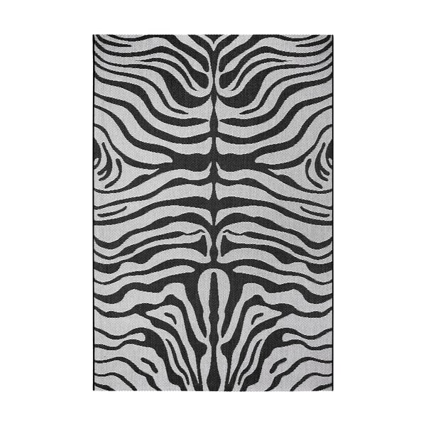Černo-šedý venkovní koberec Ragami Safari, 160 x 230 cm