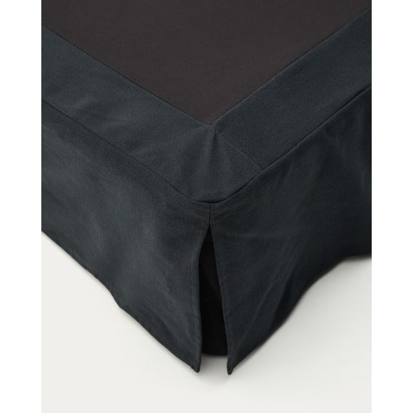 Antracitová čalouněná dvoulůžková postel 160x200 cm Jaira – Kave Home-image-4