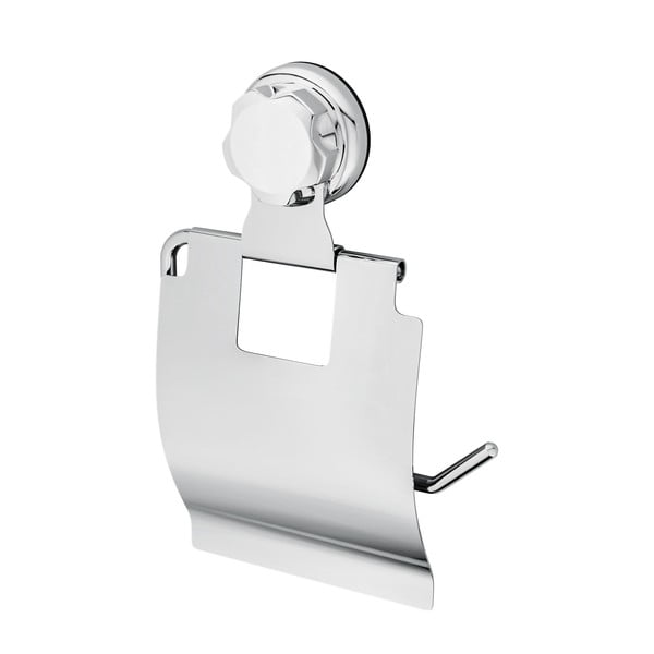 Samodržící kovový držák na toaletní papír ve stříbrné barvě Bestlock Bath – Compactor-image-3