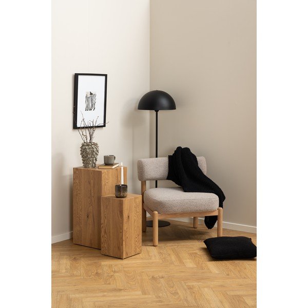 Béžové křeslo z textilie bouclé Burley – Actona-image-1