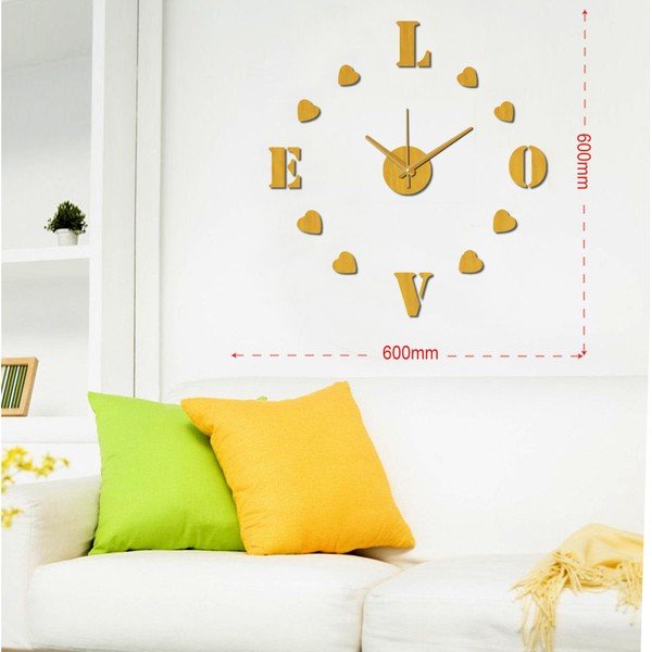 Nástěnné nalepovací hodiny Mauro Ferretti Love, ⌀ 60 cm-image-1