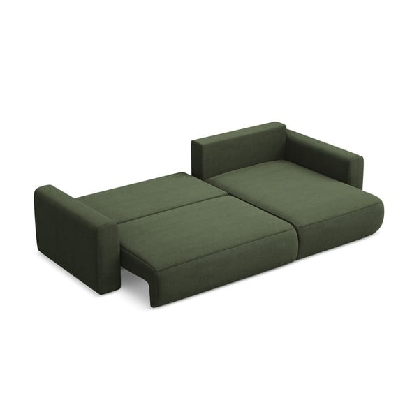 Khaki rozkládací/s úložným prostorem rohová pohovka (pravý roh/s lenoškou) Kapua – Makamii-image-4