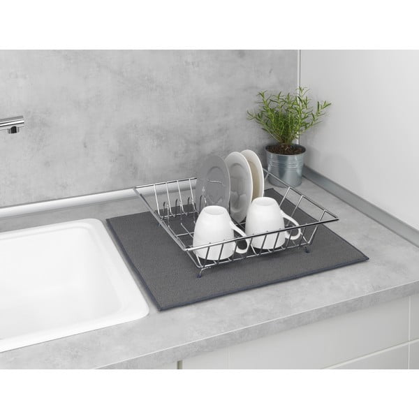 Šedá absorpční podložka na umyté nadobí Wenko Miko-image-4