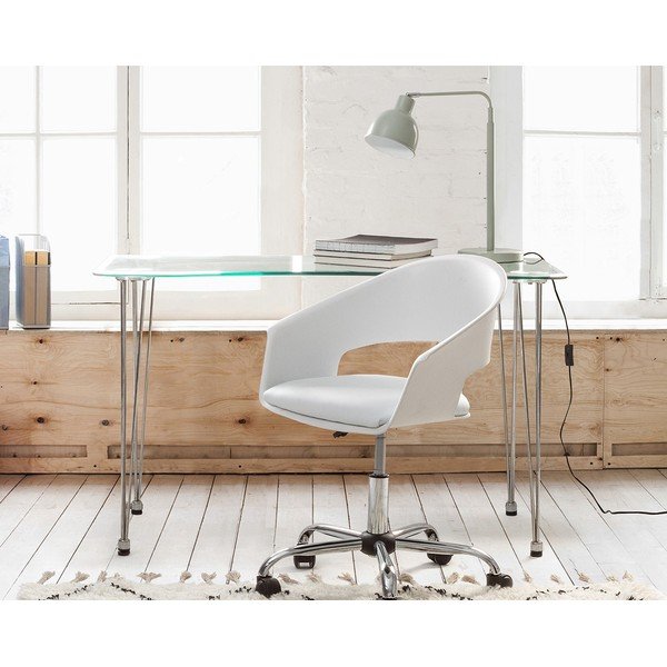 Pracovní stůl se skleněnou deskou 60x120 cm Rondo – Bizzotto-image-1