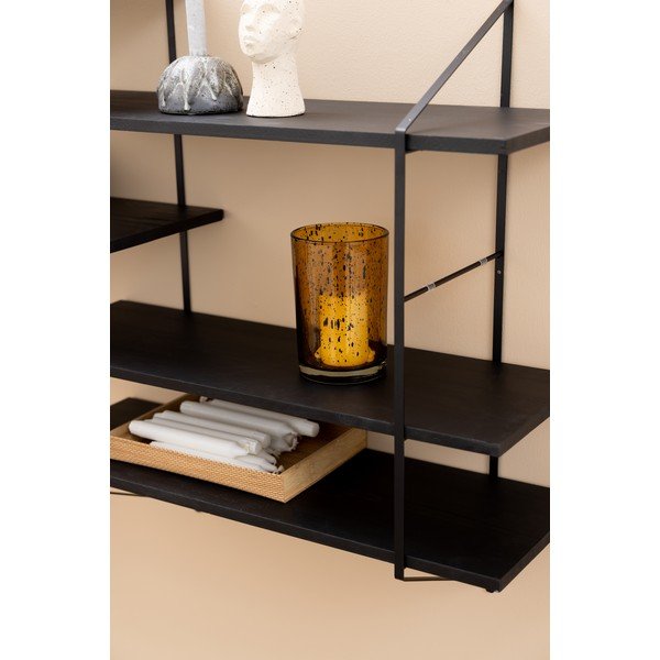 Černá patrová police z masivu pavlovnie 196 cm Belfast – Actona-image-3