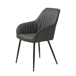 Tmavě šedá jídelní židle z imitace kůže Melfort – Unique Furniture