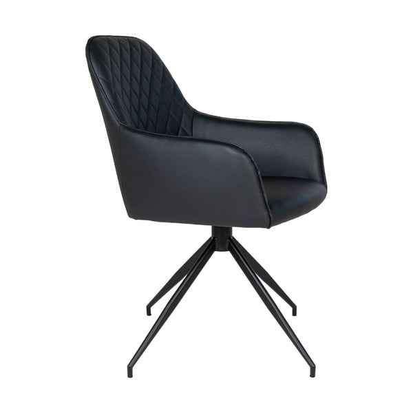 Černé čalouněné jídelní křeslo Harbo – House Nordic-image-3