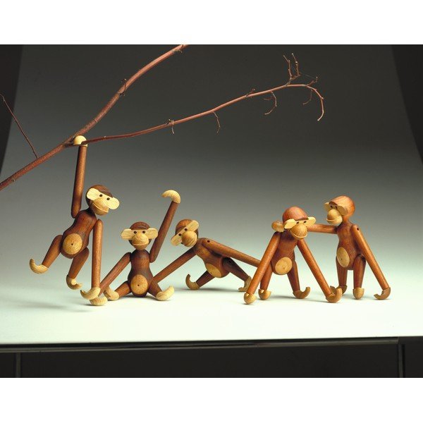 Soška z masivního dřeva Kay Bojesen Denmark Monkey-image-1