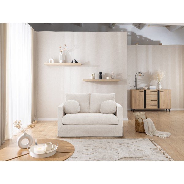 Krémová pohovka 140 cm Paphos – Ropez-image-1