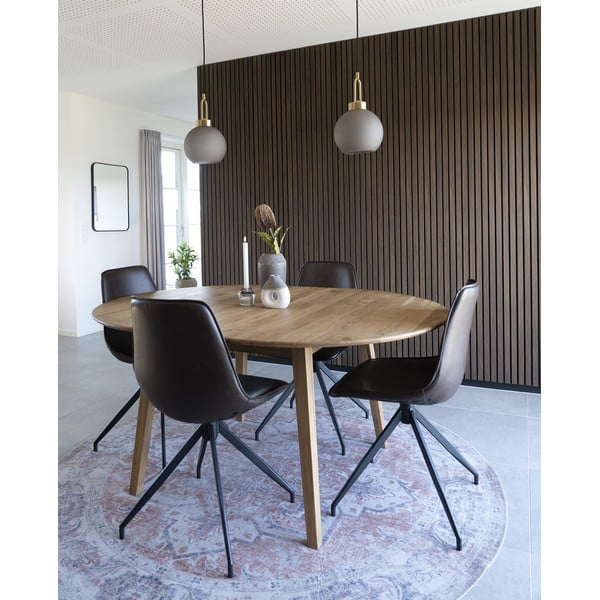 Kulatý rozkládací jídelní stůl z dubového dřeva ø 118 cm Metz – House Nordic-image-1