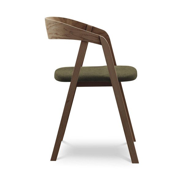 Zelené jídelní křeslo z masivního dřeva Erika – Makamii-image-2