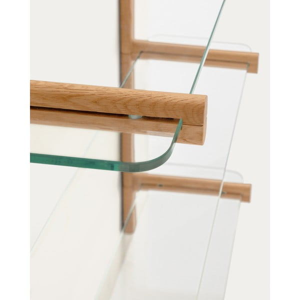 Skleněný modulární policový systém v přírodní barvě 110x98x30,5 cm Sitra – Kave Home-image-3