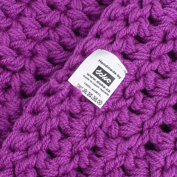 Fialový ručně háčkovaný kruhový nákrčník DOKE Lilo-image-2