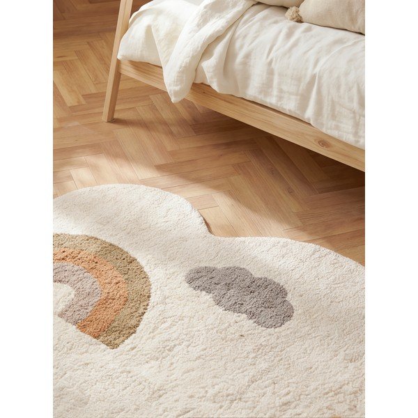 Krémový pratelný/ručně tkaný bavlněný dětský koberec 140x200 cm Snuggle Willy – Hanse Home-image-3