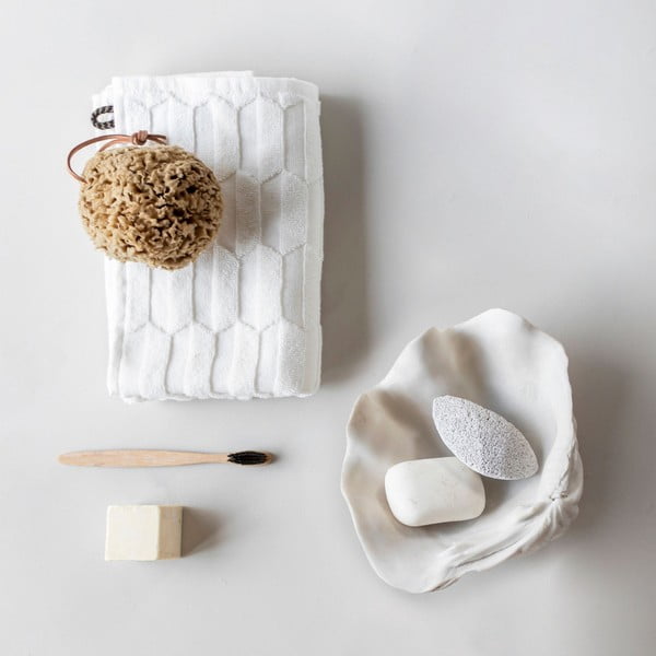 Krémová koupelnová předložka 50x80 cm Geo – Mette Ditmer Denmark-image-1