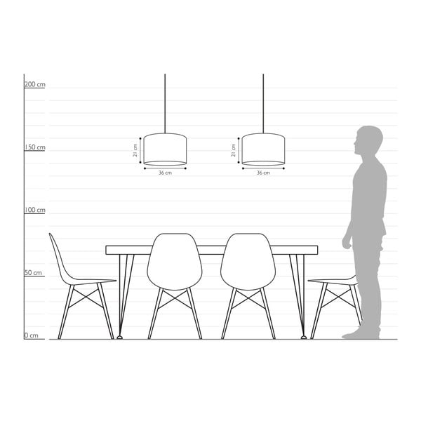 Černé závěsné dvouramenné svítidlo s vnitřkem ve zlaté barvě Sotto Luce Mika, ⌀ 36 cm-image-4