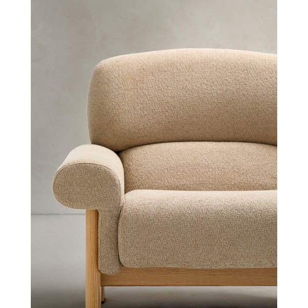 Béžové žinylkové křeslo Nema – Kave Home-image-4