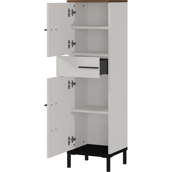 Šedobéžová koupelnová skříňka v dekoru ořechu 34x123 cm Yonkers - Germania-image-2