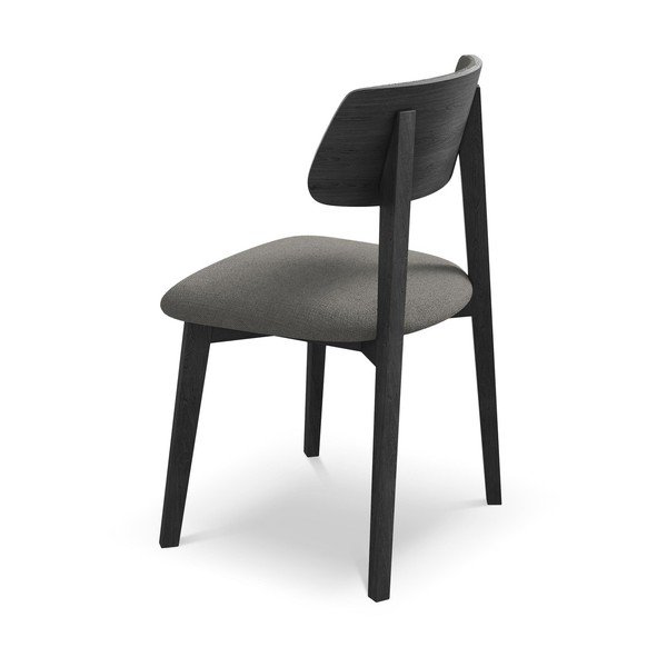 Šedá jídelní židle z masivního dřeva Niu – Makamii-image-3