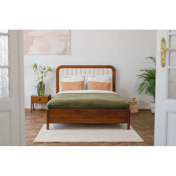 Světle hnědá dvoulůžková postel z bukového dřeva Skandica Visby Modena, 180 x 200 cm-image-4