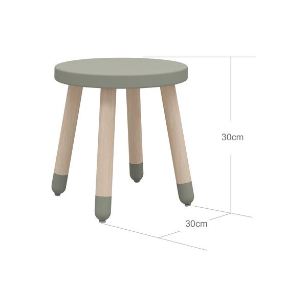 Světle zelená dětská stolička Flexa Dots, ø 30 cm-image-2