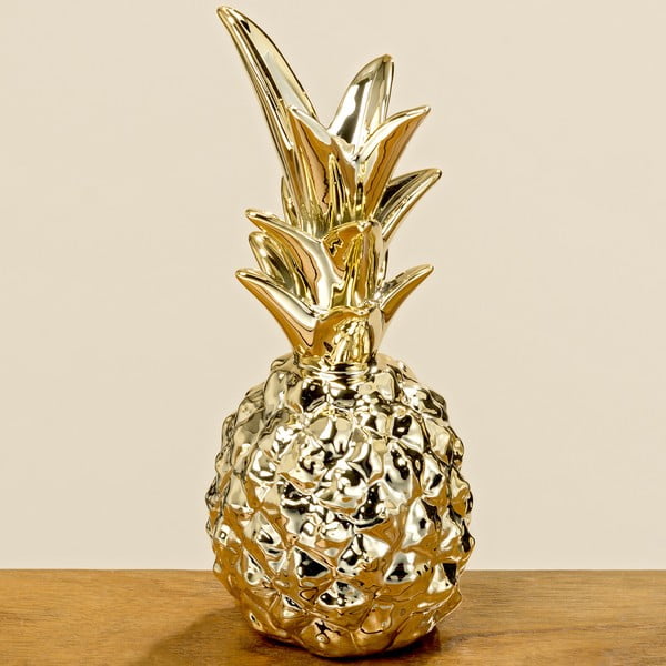 Zlatá keramická dekorace Boltze Pineapple