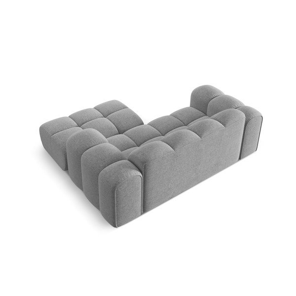 Světle šedá žinylková rohová pohovka (pravý roh/s lenoškou) Treno – Cosmopolitan Design-image-3