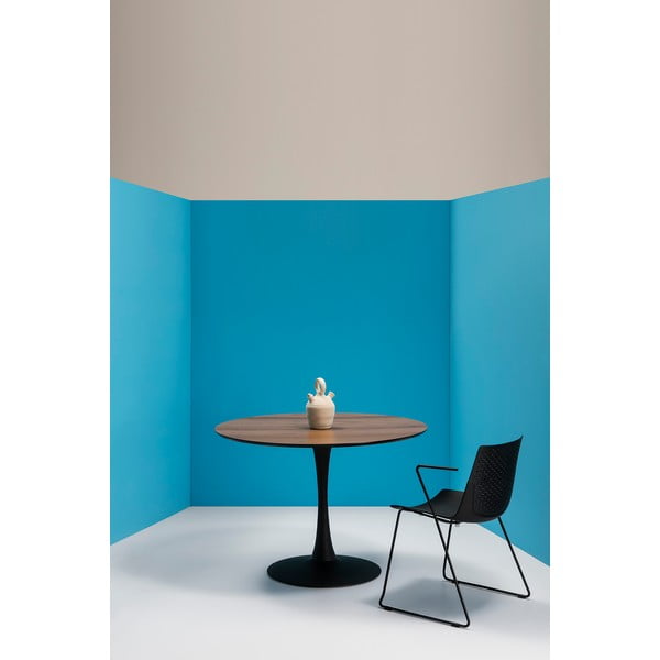 Kulatý jídelní stůl s deskou v ořechovém dekoru Marckeric Oda, ⌀ 110 cm-image-1