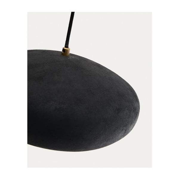 Černé závěsné svítidlo s kovovým stínidlem ø 30 cm Inda – Kave Home-image-4