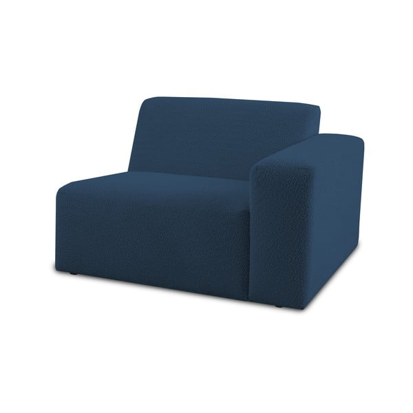 Tmavě modrý modul pohovky z textilie bouclé (pravý roh) Roxy – Scandic-image-1