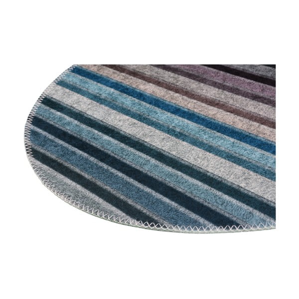 Modro-šedý pratelný kulatý koberec ø 120 cm – Vitaus-image-2