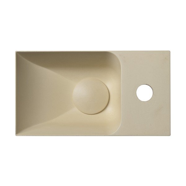 Krémové betonové umývátko 31x17 cm Piccolino – Sapho-image-2