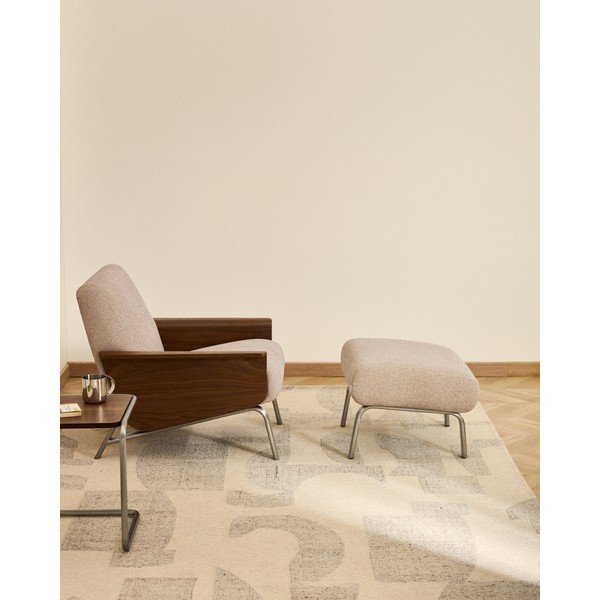 Světle hnědá žinylková podnožka Amsen – Kave Home-image-1