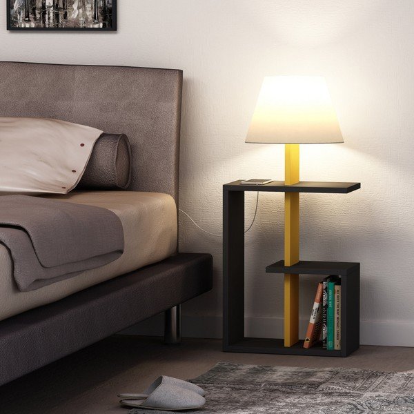 Antracitová volně stojící lampa Homitis Saly-image-3