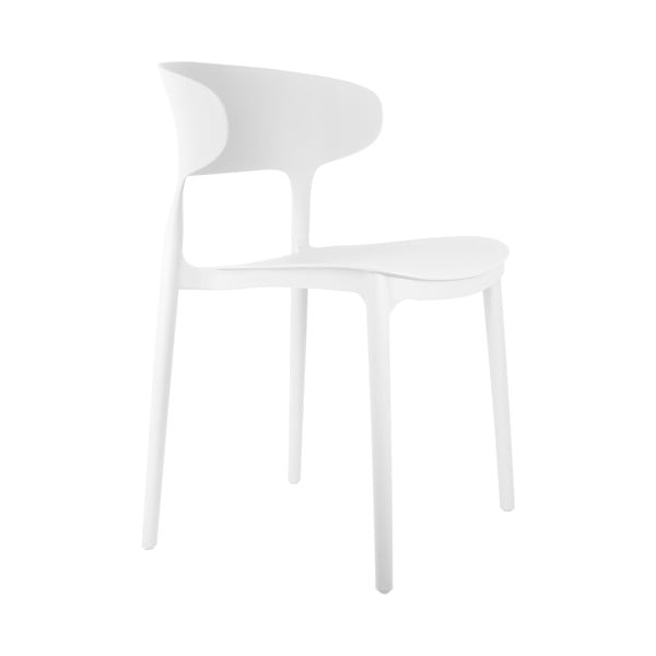 Bílé plastové jídelní židle v sadě 4 ks Fain – Leitmotiv