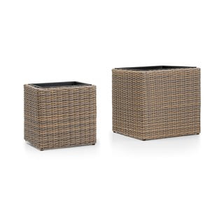 Sada šedých zahradních květináčů Bonami Essentials Natural