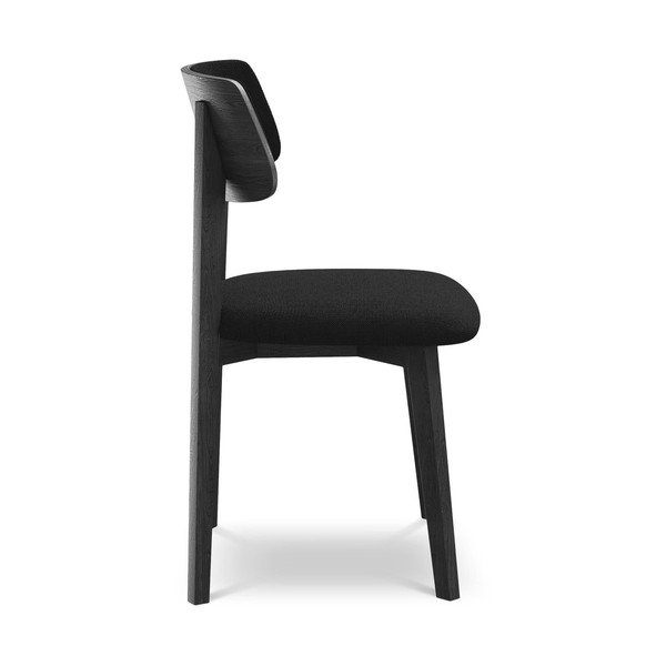 Černá jídelní židle z masivního dřeva Niu – Makamii-image-2